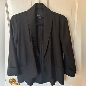Black no button blazer